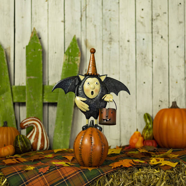 Plow & Hearth Halloween Solar Scarecrow Jack Garden Stake Wayfair